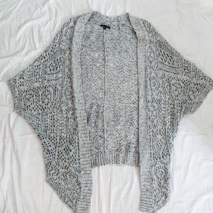 Gray blue knit cardigan